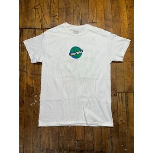 Virgo World T Shirt Mens Medium White Short Sleeve Logo Crew Neck Pullover Tee